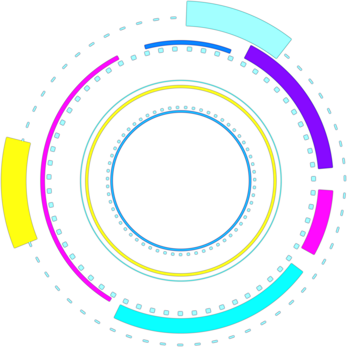 Abstract Sci-Fi circle hud interface frame future digital element